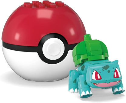 Mega Brands Pokémon Construx em Pokébola – Séries Evergreen e Generations (Bulbasaur)