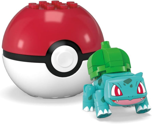 Mega Brands Pokémon Construx em Pokébola – Séries Evergreen e Generations (Bulbasaur)