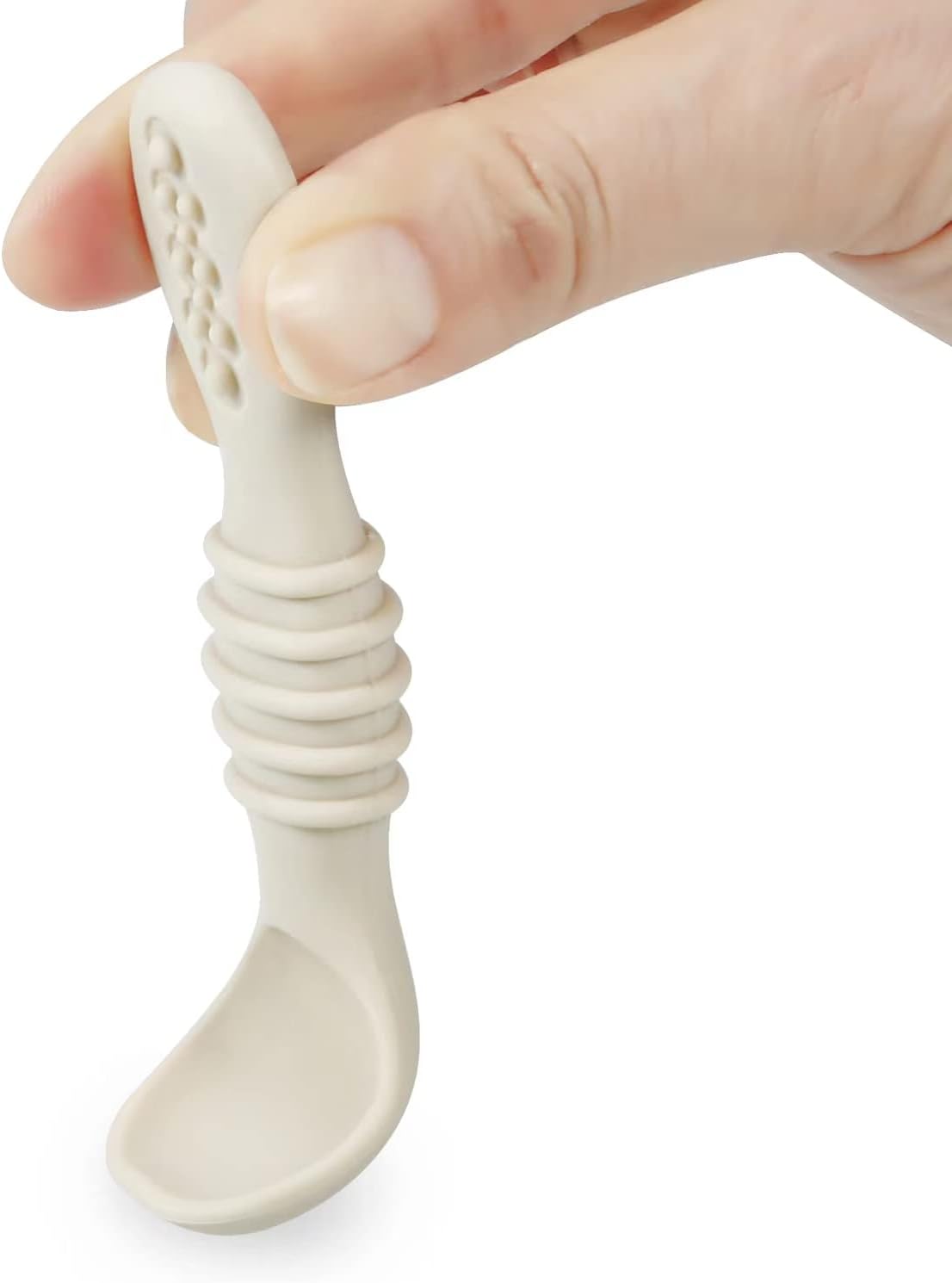 PandaEar Conjunto de 7 Colheres de Silicone para Bebês, Colheres para Introdução Alimentar Participativa, Colher para Primeira Fase de Autoalimentação para Bebês e Crianças Pequenas