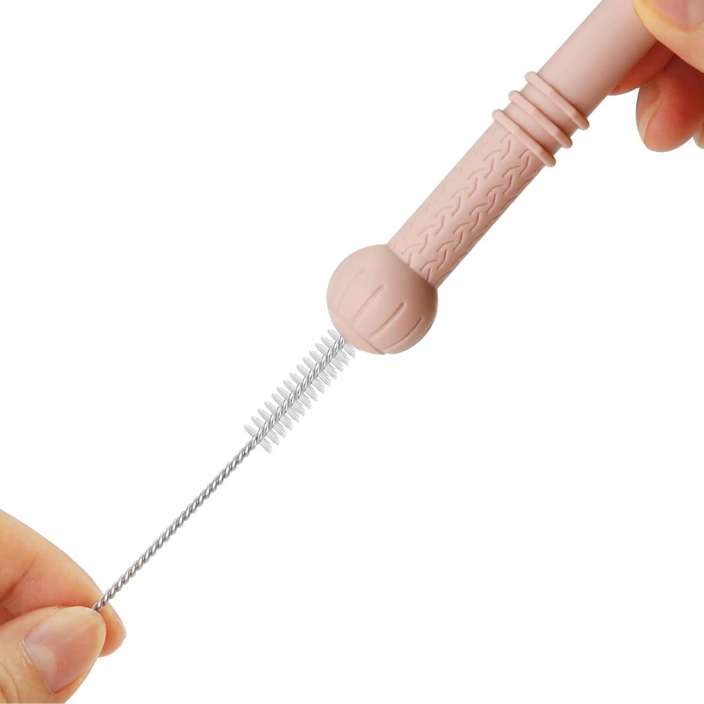 PandaEar Mordedores de silicone para bebês, pacote com 6 unidades | Mordedores macios para aliviar a dentição, com 2 escovas de limpeza, para bebês de 0 a 3, 3 a 6 e 6 a 12 meses