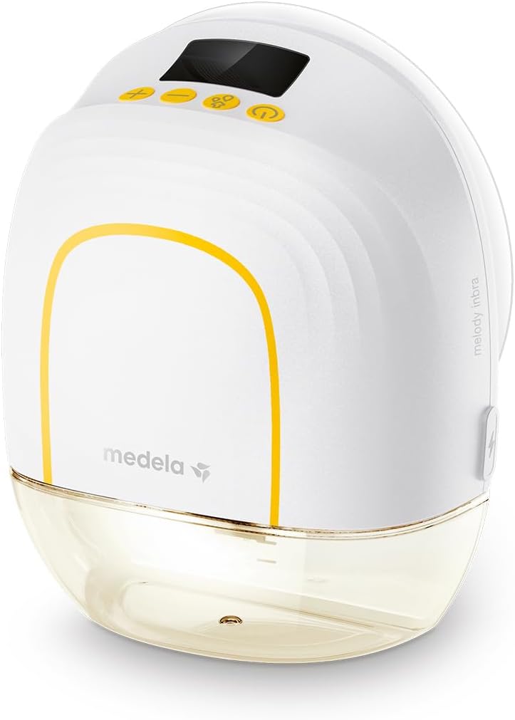 Bomba tira-leite individual vestível Medela Melody InBra, com uso sem as mãos – ajuste ultramacio, facilidade para extrair e armazenar, sistema tudo em um, desempenho potente, 2 modos e 9 níveis, funis de silicone, porta USB-C