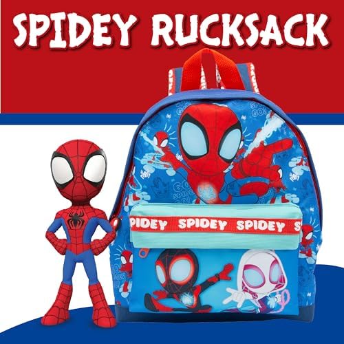 Mochila Infantil Marvel Homem-Aranha e Seus Incríveis Amigos - Mochila Escolar para Meninos e Meninas