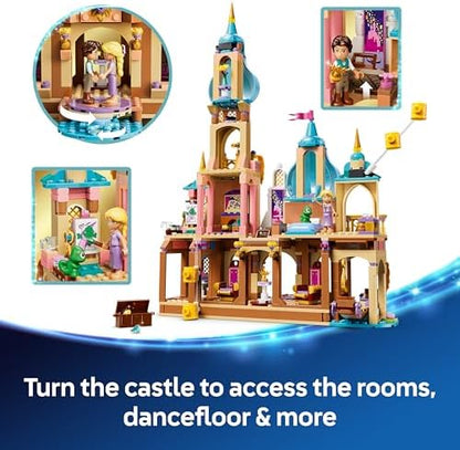 LEGO | Castelo da Rapunzel da Disney - Modelo de Exibição com 4 Mini Bonecas, Figura do Pascal e Acessórios - Presente de Aniversário para Meninas a partir de 6 Anos e Fãs do Filme Enrolados - 43297