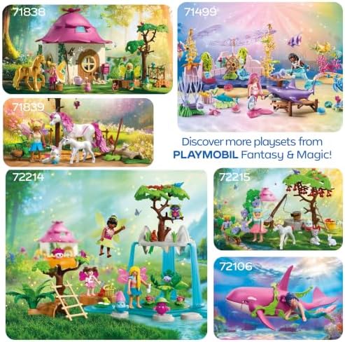 Playmobil | Fantasia e Magia | Casamento Subaquático | Pavilhão das Sereias com Lanternas Luminosas | Brinquedo de Sereia para Crianças a partir de 4 Anos | 72104