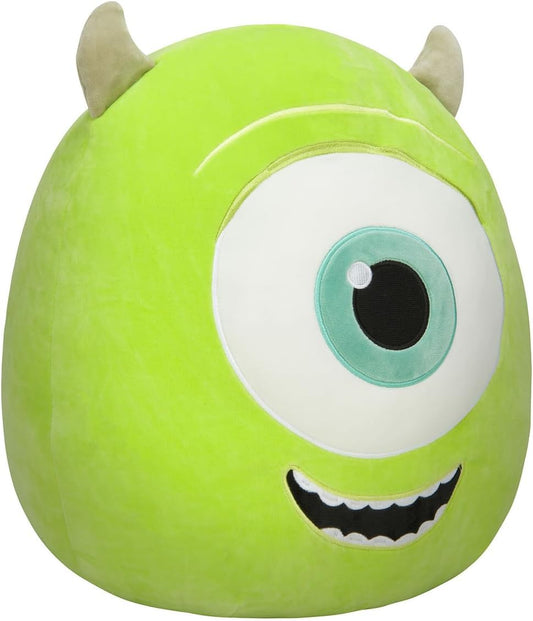 Squishmallows Pelúcia Mike Wazowski de 14 polegadas da Disney e Pixar - Adicione Mike Wazowski ao seu esquadrão, pelúcia grande de bicho de pelúcia ultramacio, pelúcia de brinquedo oficial Kelly