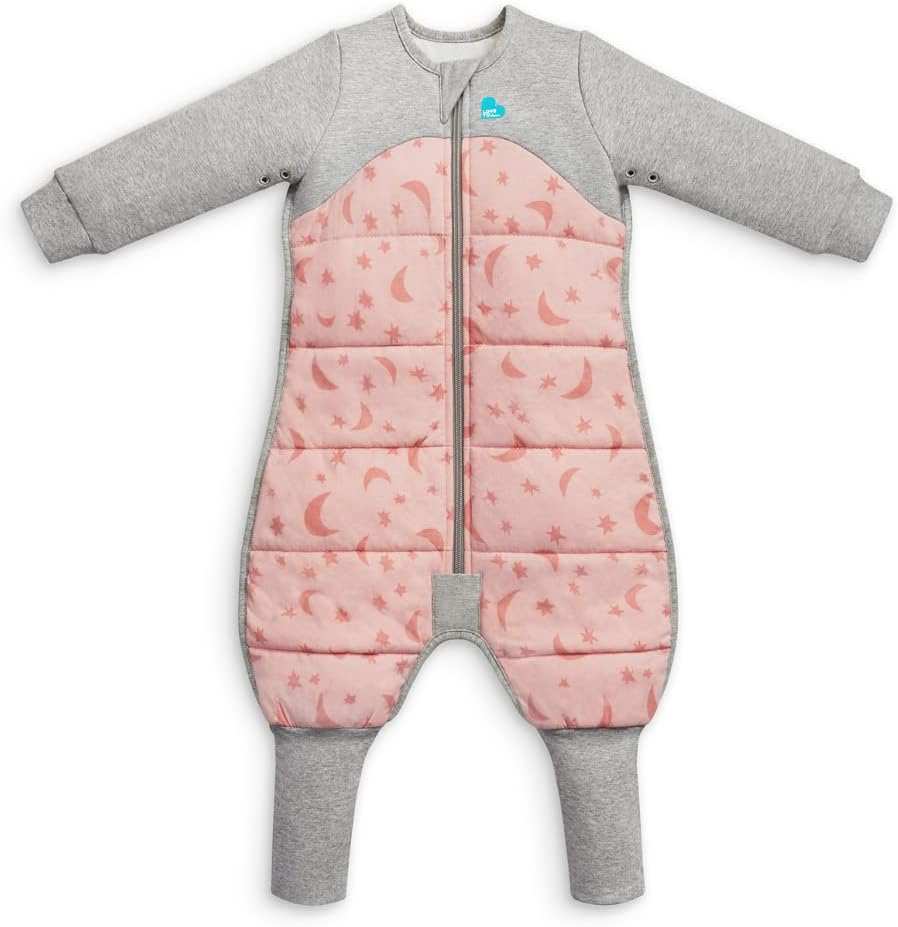 Love To Dream™ Macacão de dormir com pernas, 24-36 meses - Rosa | Manga comprida, leve, vestível e com manta | 2,5 Tog, ideal para inverno e outono (16–20 °C) | Algodão lavável à máquina e zíper duplo