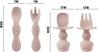 PandaEar Conjunto de alimentação para bebês em silicone | Conjunto de 9 peças para introdução alimentar guiada pelo bebê | Conjunto para alimentação do bebê | Prato dividido com ventosa, tigela, babadores,