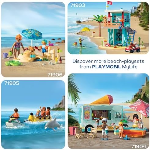 Playmobil | City Action | Barco de Resgate | Barco Inflável com Motor de Popa, Boia Circular e Equipe de Resgate Aquático | Para Crianças a partir de 4 Anos | 72280