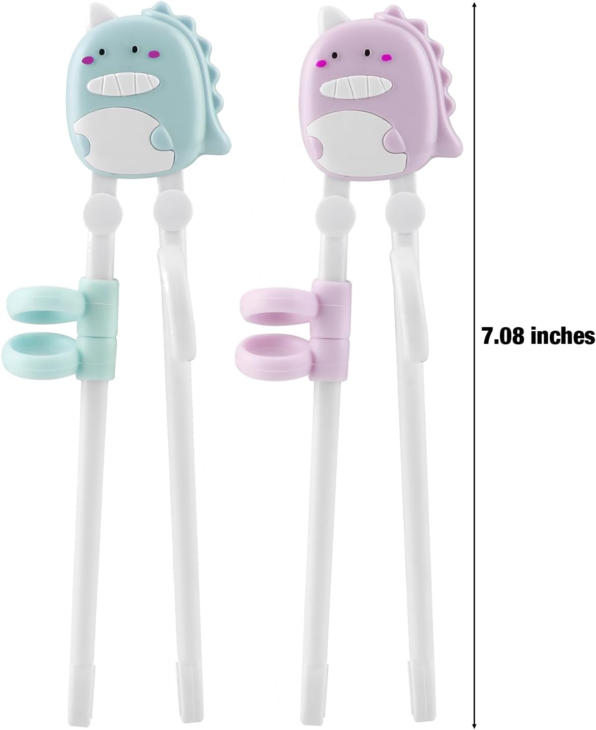 PandaEar Conjunto de 2 pares de hashis infantis com estampa de dinossauro, ideais para crianças pequenas que estão aprendendo a usar os hashis.