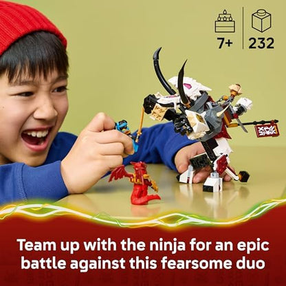 LEGO NINJAGO Zilvar e Grimtak, a Besta Dragão - Brinquedo Ninja com Figura de Ação, 3 Minifiguras incluindo Kai e Nya - Presente de Aniversário para Meninos a partir de 7 Anos e Fãs de Dragões - 71863