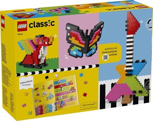 LEGO Conjunto Classic de Peças Criativas Coloridas - Brinquedo para Desenvolvimento da Coordenação Motora Fina - Construa Animais, Figuras de Dinossauros e Veículos, incluindo Avião e Carro Presente de Aniversário para Meninos e Meninas a partir de 5 Anos