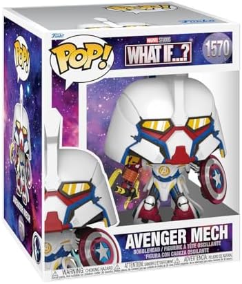 Funko Pop! Super: What If - Super Mech - Marvel - Figura Colecionável de Vinil - Ideia de Presente - Produto Oficial - Brinquedos para Crianças e Adultos - Fãs de Super-Heróis - Figura para Colecionadores e Exibição