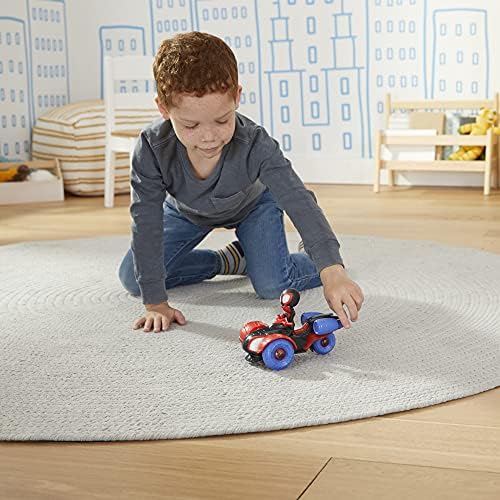 Marvel Spidey e Seus Incríveis Amigos: Veículo Tecno-Corredor Change 'N Go e Figura de Ação Miles Morales de 10 cm, 2 em 1, para Crianças a partir de 3 Anos, Embalagem Livre de Frustração