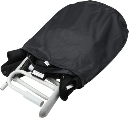 PandaEar Cadeira de alimentação infantil com gancho para mesa, preta.