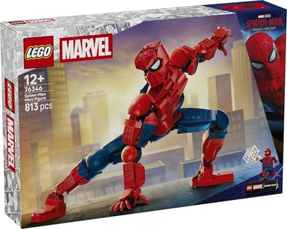 LEGO|Marvel Figura de Ação do Homem-Aranha - Brinquedo de Super-Herói com Minifigura Colecionável para Decoração de Quarto - Presente para Meninos a partir de 12 Anos e Fãs Adolescentes de Filmes - 76346