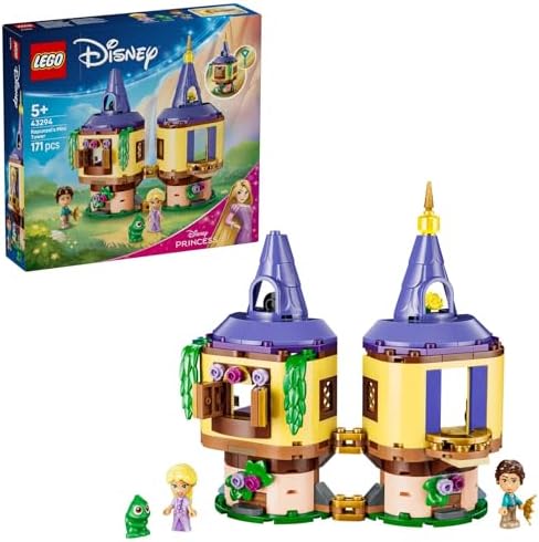 LEGO | Mini Torre da Rapunzel da Disney - Conjunto Enrolados com 2 Mini Bonecas, Figura do Pascal, Acessórios e Cadeado - Presente para Meninas a partir de 5 Anos e Fãs do Filme - 43294