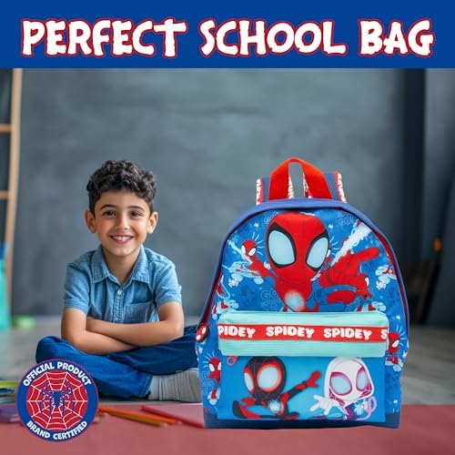 Mochila Infantil Marvel Homem-Aranha e Seus Incríveis Amigos - Mochila Escolar para Meninos e Meninas