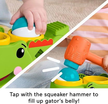Fisher-Price Brinquedo para Bebês: Rolligator Sentado e Batente, Atividade de Engatinhar com Martelo e 3 Bolas para Desenvolvimento Infantil a partir de 9 Meses, JLB94