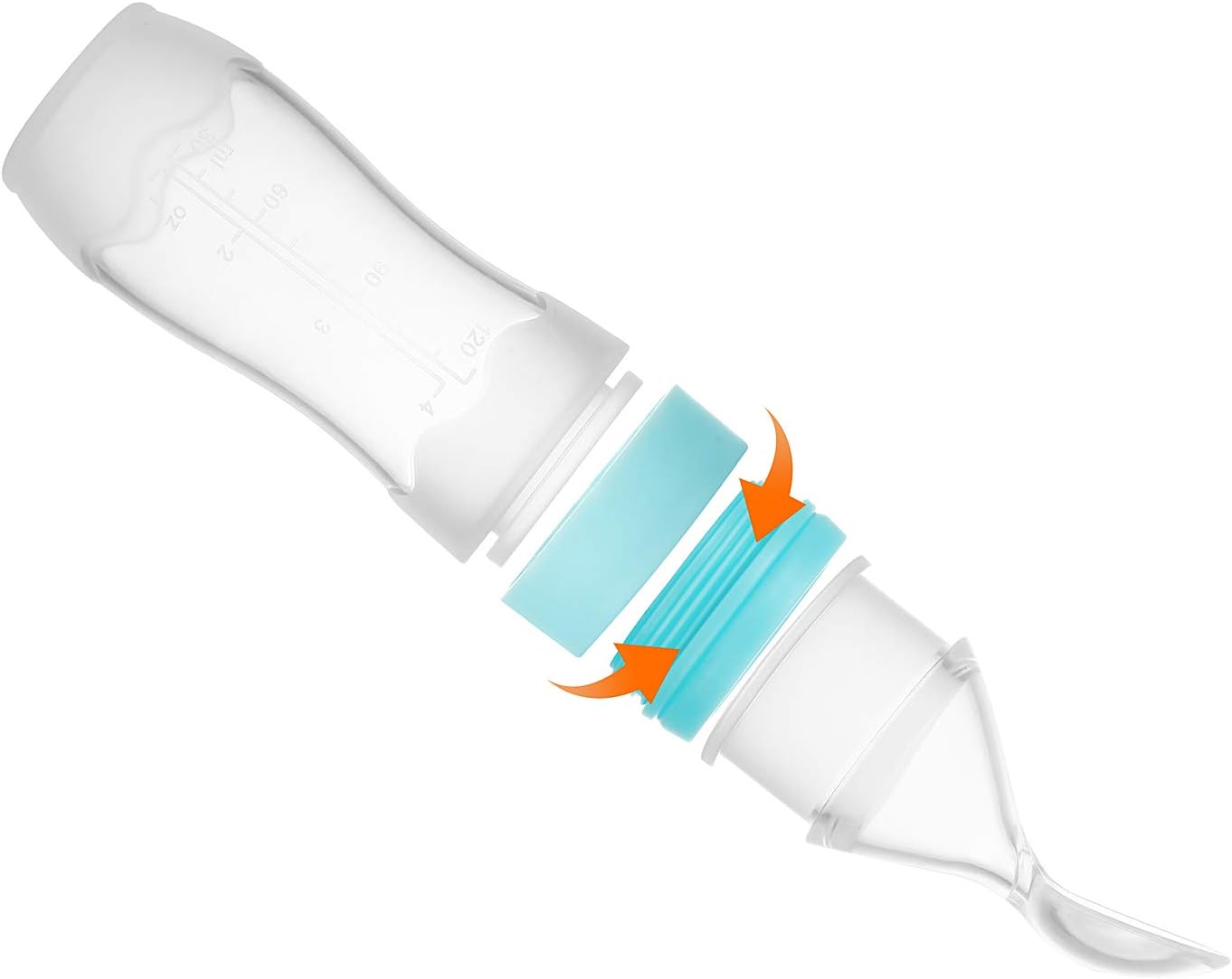 PandaEar Kit com 3 Chupetas e Mordedores para Alimentação de Frutas Frescas para Bebês | Colher Dosadora de Alimentos (1 Unidade) | 3 Sachês de Silicone Macios, Seguros e Livres de BPA para Alimentos | 2 Colheres Macias