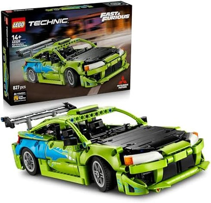LEGO Technic Velozes e Furiosos Mitsubishi Eclipse - Kit de Montagem Colecionável STEM com Volante e 2 Cilindros de NOS - Presente para Adolescentes a partir de 14 Anos e Fãs Adultos do Filme - 42229