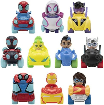 Marvel's Spidey e seus Incríveis Amigos - Pacote com 10 Miniaturas de 5 cm - Brinquedos com os seus Amigos Amigáveis da Vizinhança