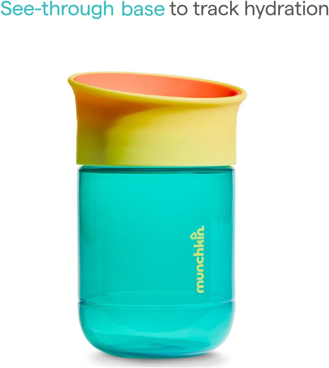 Munchkin Kit com 2 Copos : Copo com Canudo Perfect Angle e Copo Miracle | 296 ml | Verde-azulado