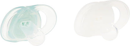 Tommee Tippee Night Time Glow in the Dark Dummies, design ortodôntico simétrico, silicone sem BPA, 6 a 18 meses, pacote de 2 manequins, sortidos