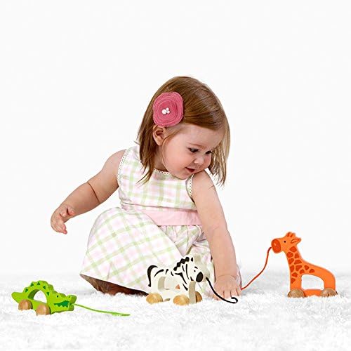 Hape E0906 Girafa - Brinquedo de madeira para empurrar e puxar - Por 12 meses +