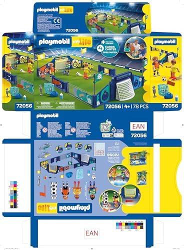 Playmobil | My Life | Arena de Futebol | Campo com Mecanismo de Chute e 2 Gols | Brinquedo de Futebol para Crianças a partir de 4 Anos | 72056