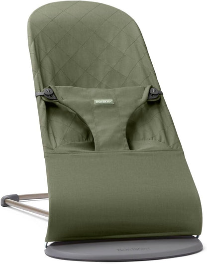 BabyBjörn Bouncer Bliss, tecido, colcha clássica, verde escuro