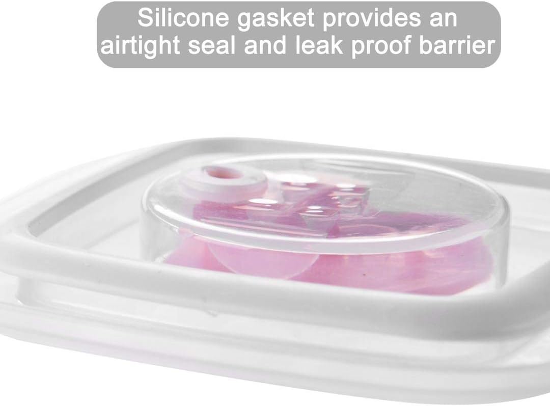 PandaEar Conjunto de 12 Potes Plásticos para Alimentos e Lanches Infantis com Tampas, Livres de BPA, Seguros para Freezer e Lava-louças.