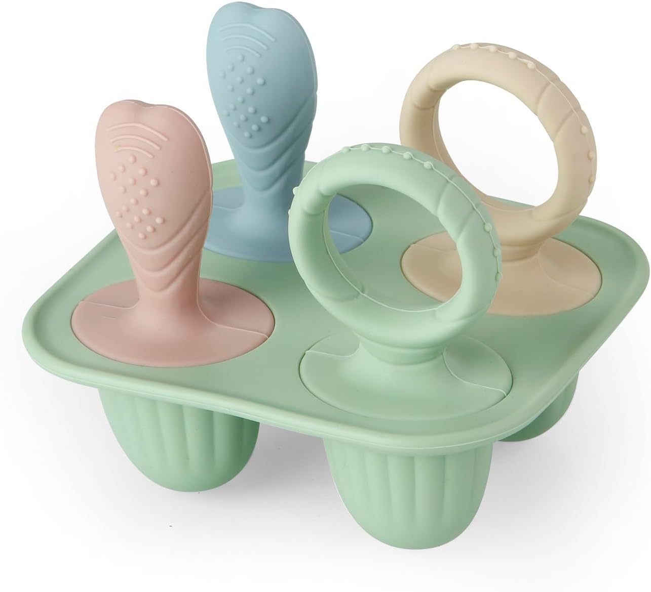 PandaEar Conjunto de 2 Formas de Silicone para Picolé para Crianças, Formas Mini para Picolé de Leite Materno, Forma para Picolé com Palitos e 8 Cavidades, Livre de BPA