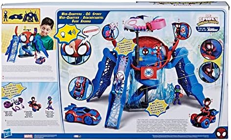 Conjunto de Brinquedo Marvel Homem-Aranha e Seus Incríveis Amigos - Quartel-General com Luzes, Sons, Homem-Aranha e Veículo, para Crianças a partir de 3 Anos, Multicolorido