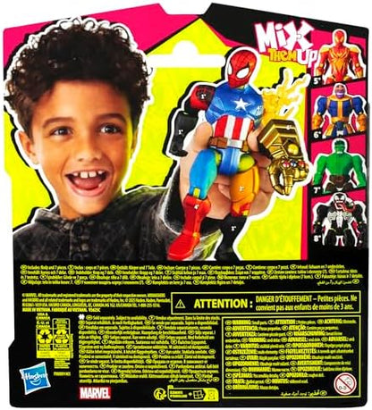 Homem-Aranha MixMashers Marvel Figura de Ação e Acessórios para Montar, Vermelho