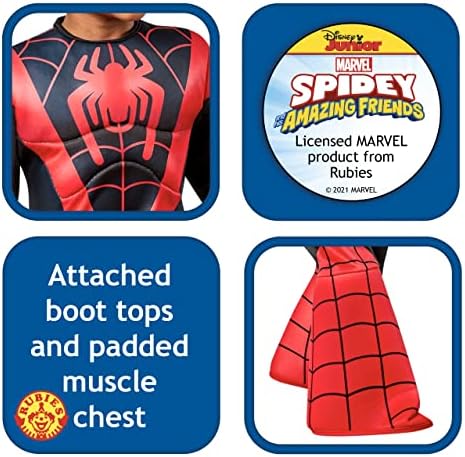 Fantasia Infantil de Luxo Rubies Oficial Marvel Homem-Aranha e seus Incríveis Amigos Spinn Halloween