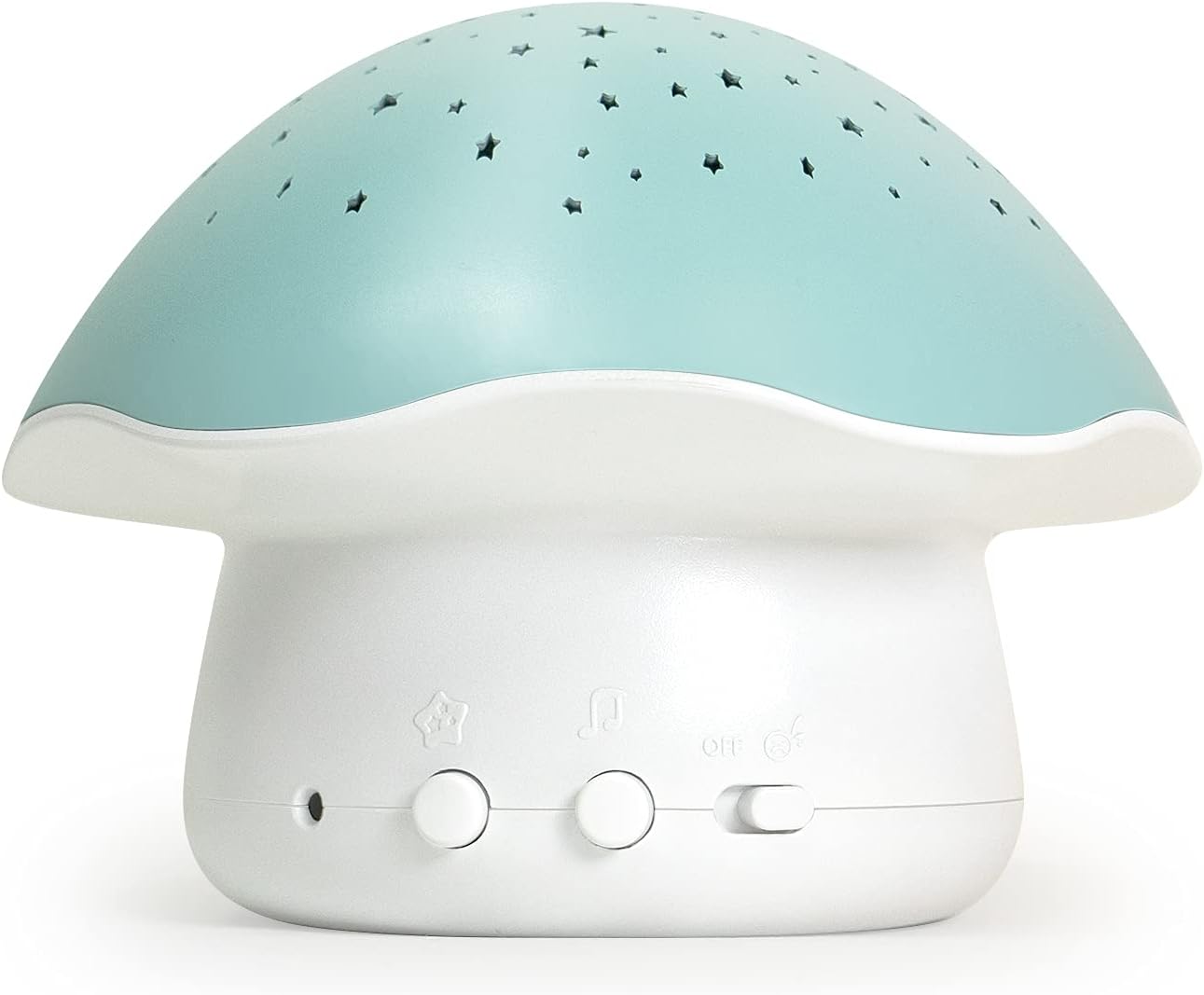 Pabobo by Angelcare - Projetor Noturno - Estrela Musical - Cogumelo - Sono Nômade - Luz Noturna - Bebê e Crianças - Canção de Ninar ou Ruído Branco - Sensor de Choro Opcional - Temporizador - Azul