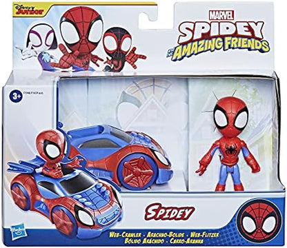 Hasbro Marvel F19405X2 Homem-Aranha e Seus Incríveis Amigos - Figura de Ação Marvel e Veículo Web Speedster, para Crianças a partir de 3 Anos, Sem