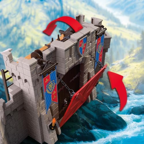 Playmobil | Cavaleiros | Grande Castelo do Leão com Ponte Levadiça, Canhões e Alçapão – Brinquedo para Crianças a partir de 4 anos | 72112
