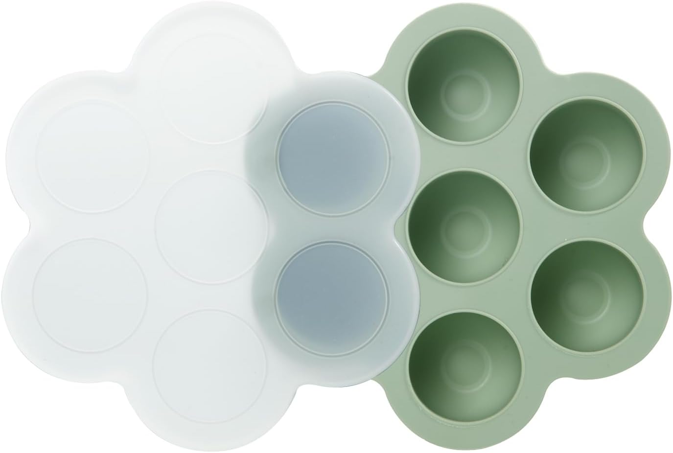 PandaEar Conjunto de 3 Bandejas de Silicone para Congelamento de Comida de Bebê com Tampas, Formas de Gelo para Congelador, Bandeja para Alimentos de Bebê em Fase de Introdução Alimentar,