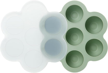PandaEar Conjunto de 3 Bandejas de Silicone para Congelamento de Comida de Bebê com Tampas, Formas de Gelo para Congelador, Bandeja para Alimentos de Bebê em Fase de Introdução Alimentar,