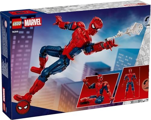 LEGO|Marvel Figura de Ação do Homem-Aranha - Brinquedo de Super-Herói com Minifigura Colecionável para Decoração de Quarto - Presente para Meninos a partir de 12 Anos e Fãs Adolescentes de Filmes - 76346