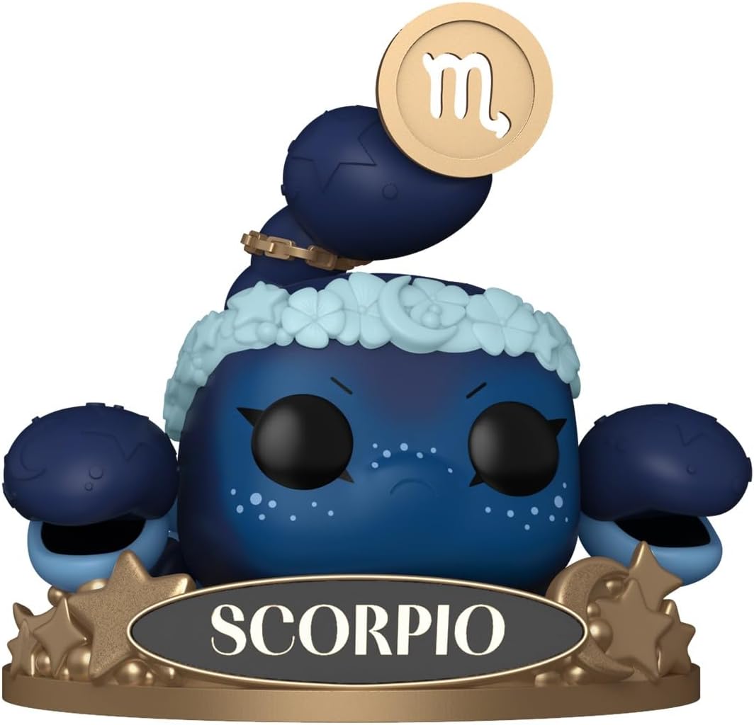 Funko Pop! Zodíaco: Escorpião - (Outubro) Figura de vinil colecionável - Ideia para presente - Produtos oficiais - Brinquedos para fãs de crianças e adultos - Figura modelo para colecionadores e exposição