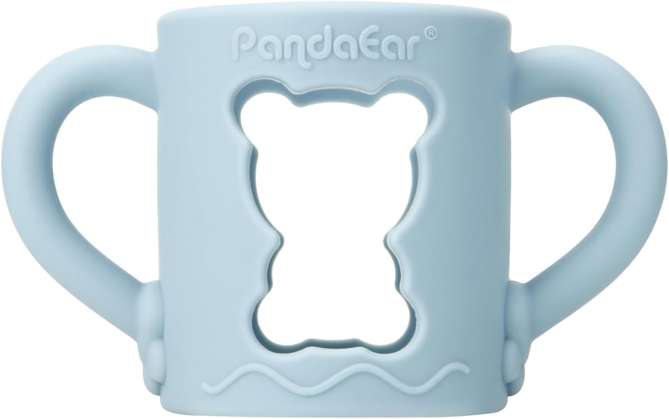 PandaEar Conjunto de 4 Alças de Silicone Compatíveis com Mamadeiras Estreitas Dr. Brown's de 250 ml (8 oz), Suportes para Mamadeira