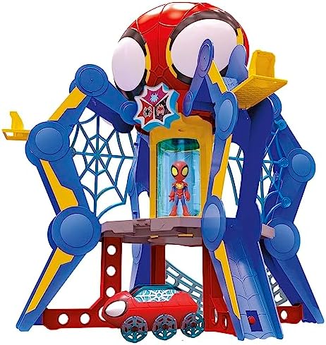Conjunto de Brinquedo Marvel Spidey e Sua Turma: Web-Quarters (QG da Teia) com Boneco do Spidey, Veículo e Acessórios
