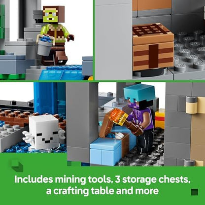 LEGO Minecraft Estação Ghast - Brinquedo com 8 figuras, incluindo 2 esqueletos e 4 Ghasts com acessórios - Decoração para quarto infantil - Presente para gamers a partir de 9 anos - 21597