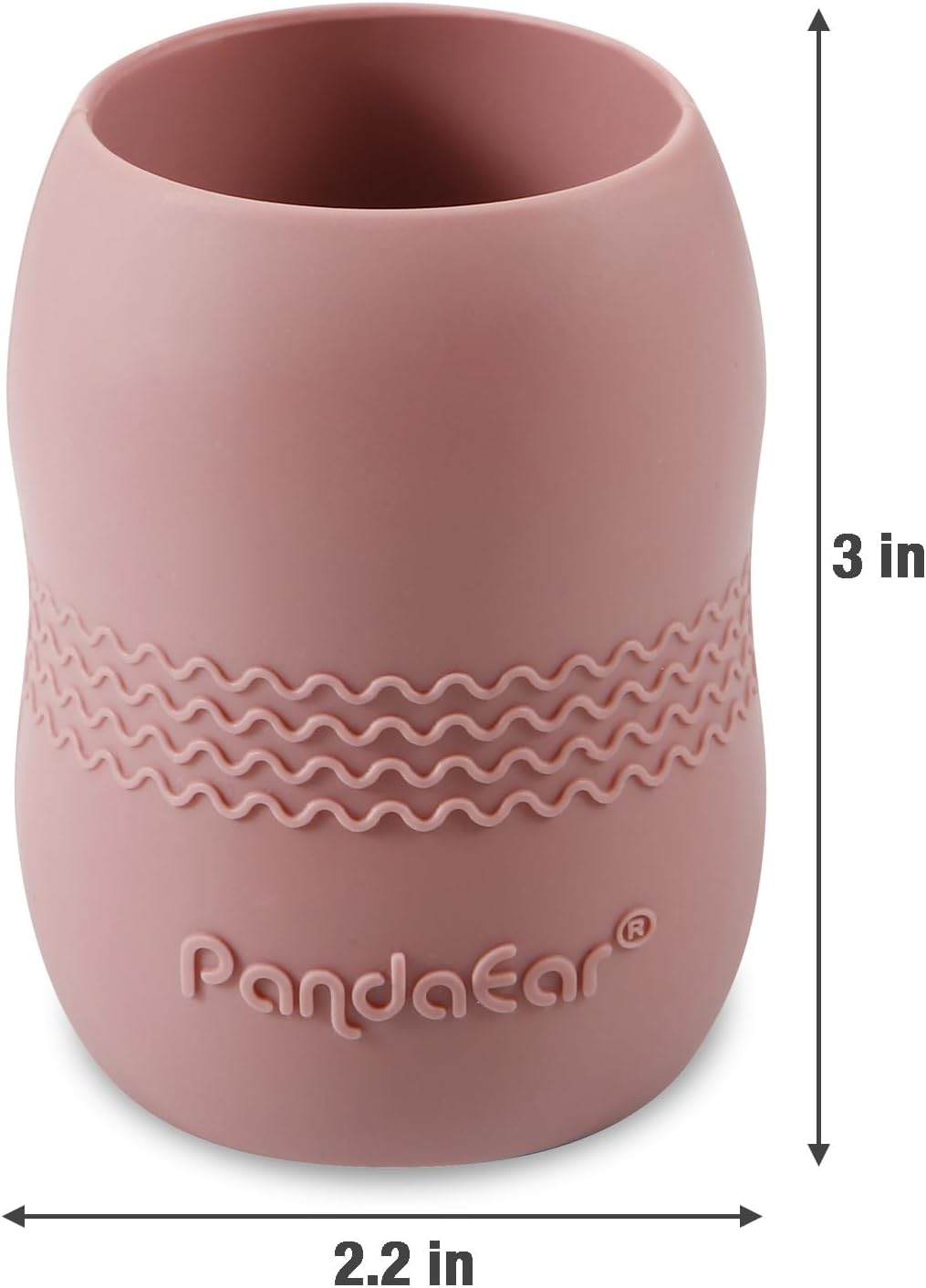 PandaEar Conjunto de 3 Copos de Silicone para Bebês de 6 a 12 Meses | Copos Pequenos e Abertos para Crianças | Copo de Treinamento de Silicone Resistente e Inquebrável para Introdução Alimentar e Introdução