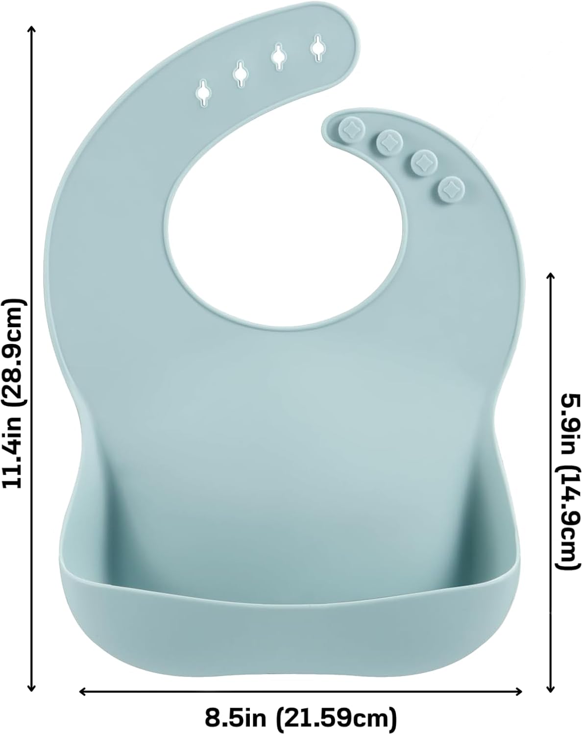 PandaEar Conjunto de 3 Babadores de Silicone para Bebês, Impermeáveis, Tamanhos de 6 a 18 meses, Ideais para a Introdução Alimentar, Babadores Ajustáveis para Alimentação com Bolso Grande para Coletar Alimentos, Livres de BPA