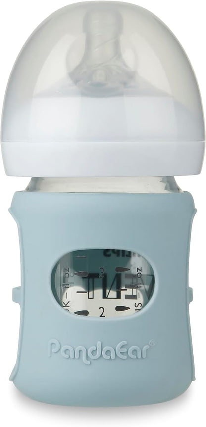 PandaEar Kit com 3 capas de silicone para mamadeiras de vidro Philips Avent Natural de 120ml (4 oz). Resistentes a quebras, inquebráveis e ao calor, livres de BPA e compatíveis com mamadeiras de vidro Avent de 120ml (4 oz).
