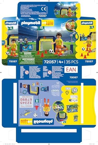 Playmobil | My Life | Estação de Treino de Futebol | Campo de Treino com Parede de Alvo e Mecanismo de Chute | Brinquedo de Futebol para Crianças a partir de 4 Anos | 72057