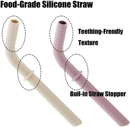 PandaEar Conjunto de 2 Copos de Treinamento em Aço Inoxidável – Copo para Bebê a partir de 6 Meses, Copo Antivazamento com Canudo, Copo com Canudo para Bebê e Copo de Introdução Alimentar para Crianças, Copo Antivazamento (260ml)